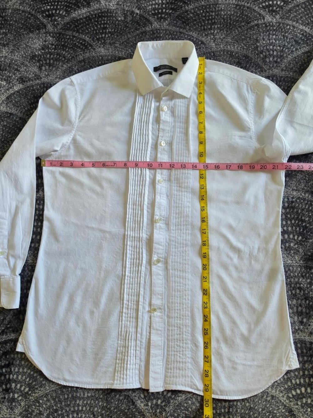 JOHN VARVATOS STAR USA Mens Slim Fit White Tuxedo Shirt - Picture 4 of 16